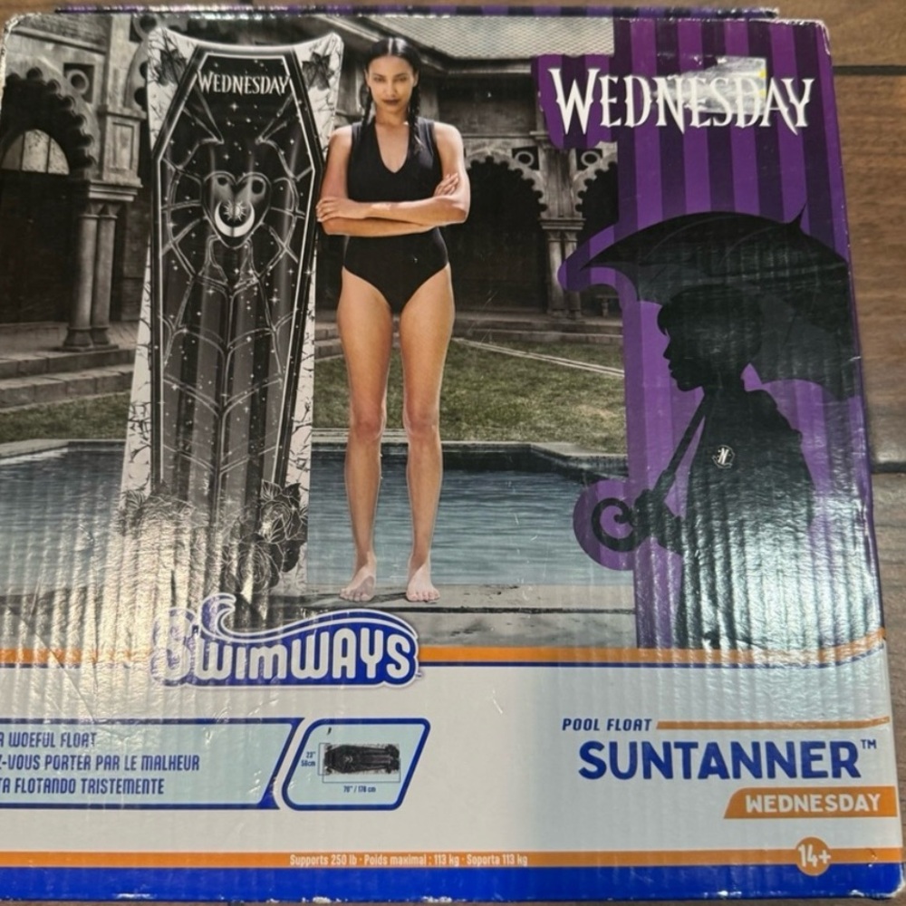 Wednesday Addams themed inflatable Pool Float